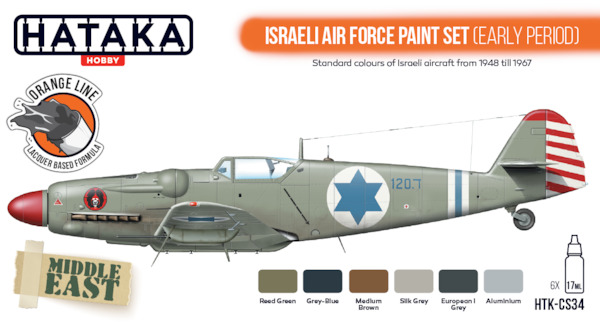 Israeli Air Force paint set (early period 1947-1967) (6 colours)  HTK-CS34