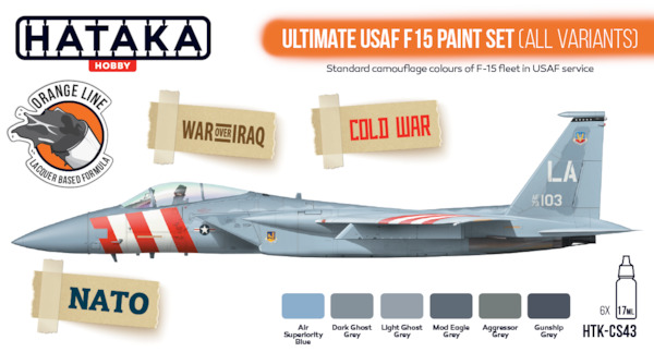 Ultimate USAF F15 Eagle Paint set (6 colours)  HTK-CS43