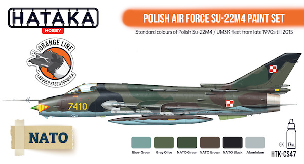 Polish Air Force Sukhoi Su22M4 Fitter Paint set (6 colours)  HTK-CS47