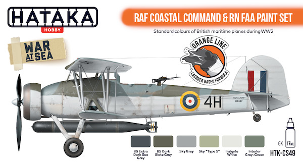 RAF Coastal Command & RN FAA paint set (6 colours)  HTK-CS49