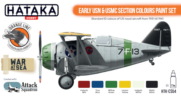Early US Navy and Marine Corps Section colours paint set (6 Colours) HTK-CS54