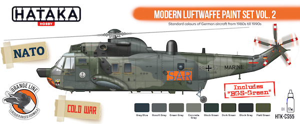 Modern Luftwaffe Paint set Vol.2 (8 Colours)  HTK-CS55
