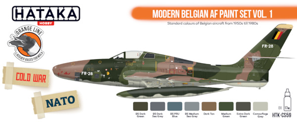 Modern Belgian AF paint set vol. 1  (8 Colours)  HTK-CS59
