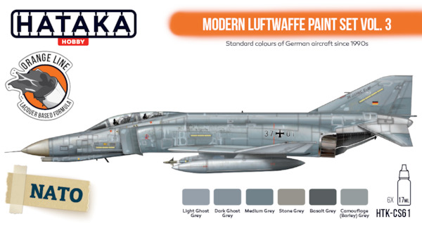 Modern Luftwaffe Paint set Vol. 3 (6 colours) HTK-CS61