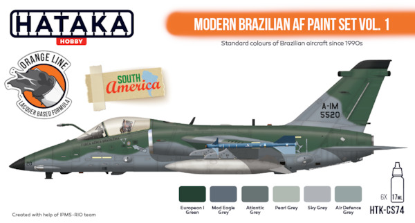 Modern Brazilian AF paint set Vo.1 (6 colours)  HTK-CS74