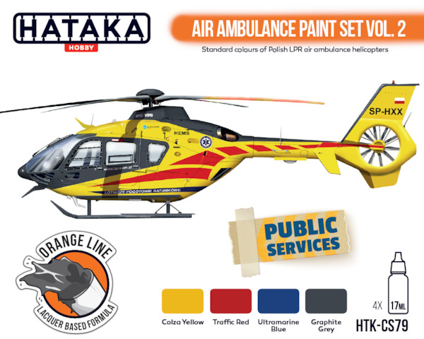 Air Ambulance Paint Set Vol 2 (4 Colours)  HTK-CS79