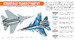 Ultimate Su33 "Flanker D" paint set (Standard colours of Su33 in Russian Naval Services) (6 colours)  HTK-CS83