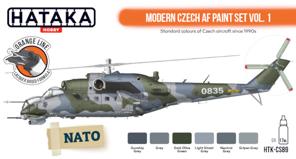 Modern Czech Air force paint set Vol 1 (6 colours)  HTK-CS89