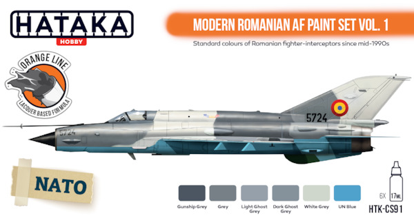 Modern Romanian Aircraft Vol.1 Paint set (6 colours)  HTK-CS91