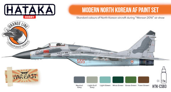Modern North Korean AF paint set vol. 1 (6 colours)  HTK-CS93