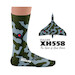 Pair of war machine socks: Vulcan XH558 