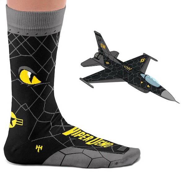 Pair of war machine socks: F16 Viper Demo Team  SOCK F-16