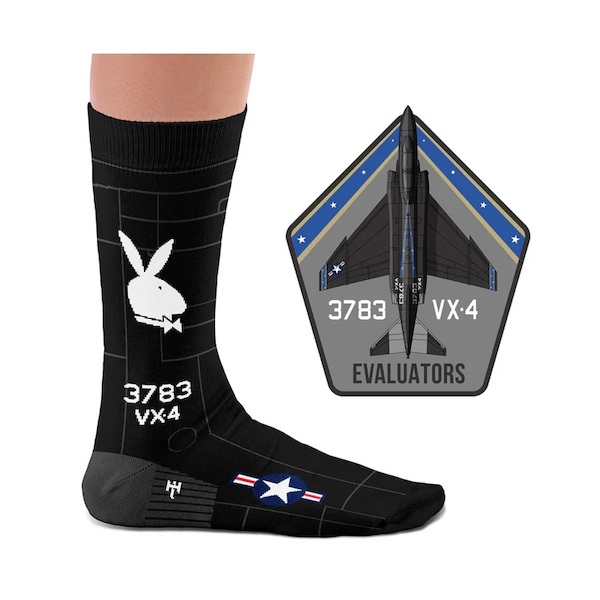 Pair of fighter jets socks: Iconic Squadrons F4 Phantom Black Bunny  SOCK F4 BB