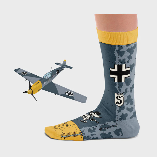 Pair of war machine socks: BF109 Galland  SOCK GALLAND