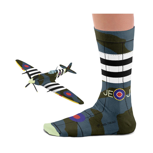 Pair of war machine socks: Spitfire Invasion Stripes SOCK INVASION