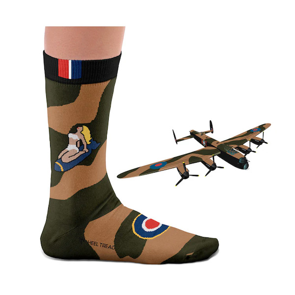 Pair of war machine socks: RAF Lancaster  SOCK LANCASTER