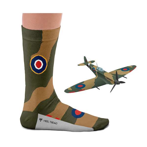 Pair of war machine socks: RAF Supermarine Spitfire SOCK Spitfire