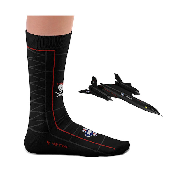 Pair of fighter jets socks: USAF Lockheed SR-71 Blackbird SOCK SR71