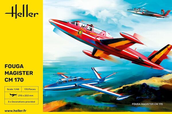 Fouga CM170 Magister (Patrouille de France, rode Duivels, Bundesluftwaffe) STARTERSET 35510