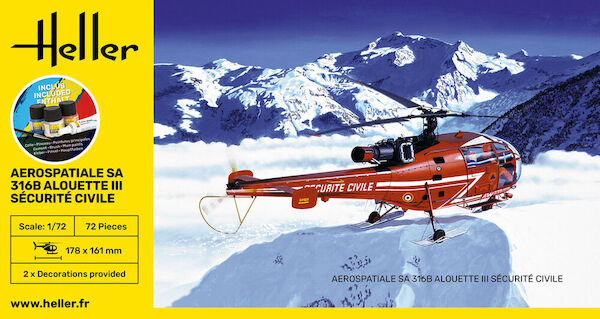 Starterset Alouette III Securite Civil with paint  56289
