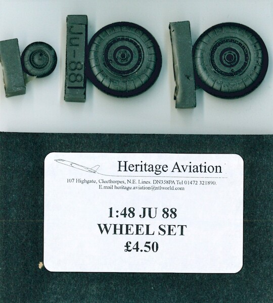 Junkers Ju88 Wheels   (For Dragon, Monogram & Revell Ju88C-6)  HAAC48018