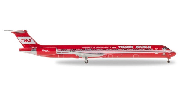 McDonnell Douglas MD83 TWA N948TW Limited Herpa Wingsclub Edition 530323