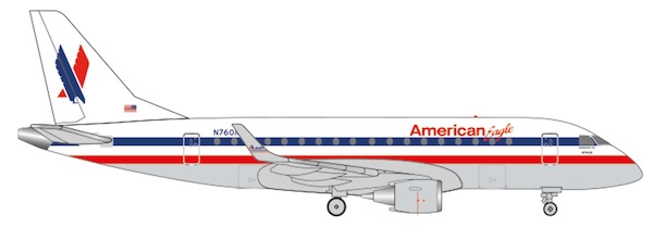 Embraer ERJ170 American Eagle / Envoy Air Heritage livery N760MQ 536196