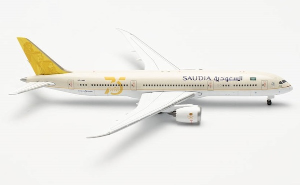 Boeing 787-9 Dreamliner Saudi Arabian "75th Anniversary" HZ-ARE Herpa Wings Club Edition 536486