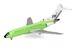 Boeing 727-100 Braniff International, solid lime green N300BN