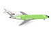 Boeing 727-100 Braniff International, solid lime green N300BN  537988