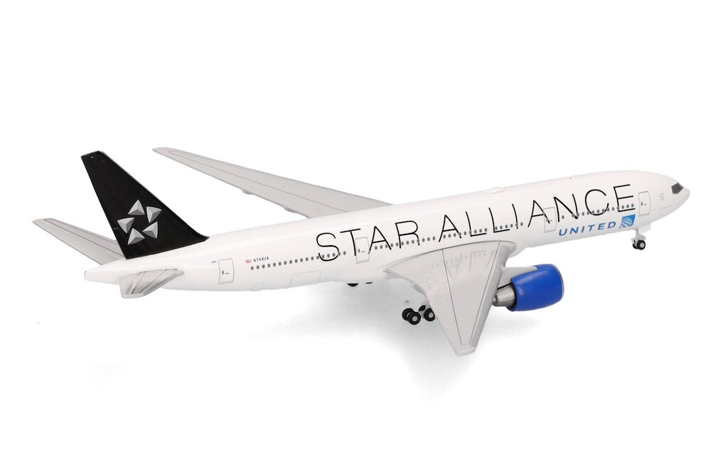 Herpa Wings 538589 Boeing 777-200 United Airlines Star Alliance N