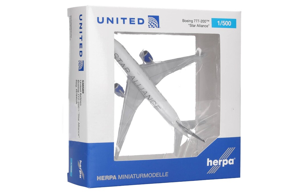 Herpa Wings 538589 Boeing 777-200 United Airlines Star