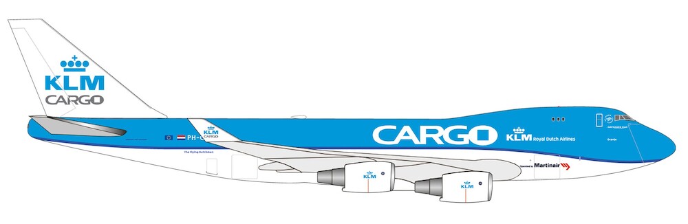 Herpa Wings 538831 Boeing 747-400ERF KLM Cargo 