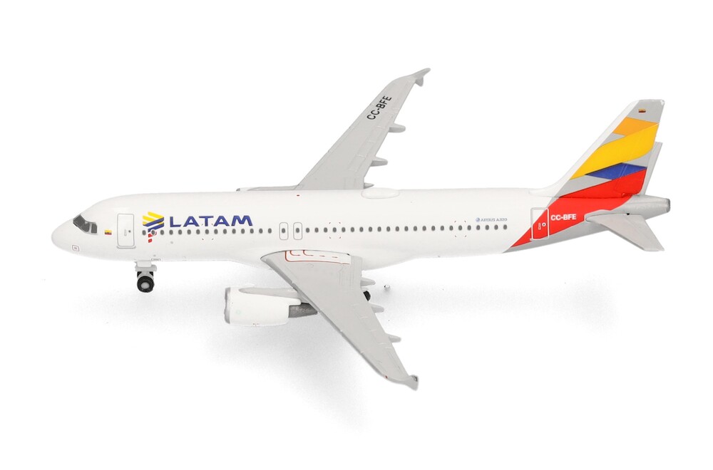 Herpa Wings 538855 Airbus A320 LATAM Airlines Chile Colombia Flag