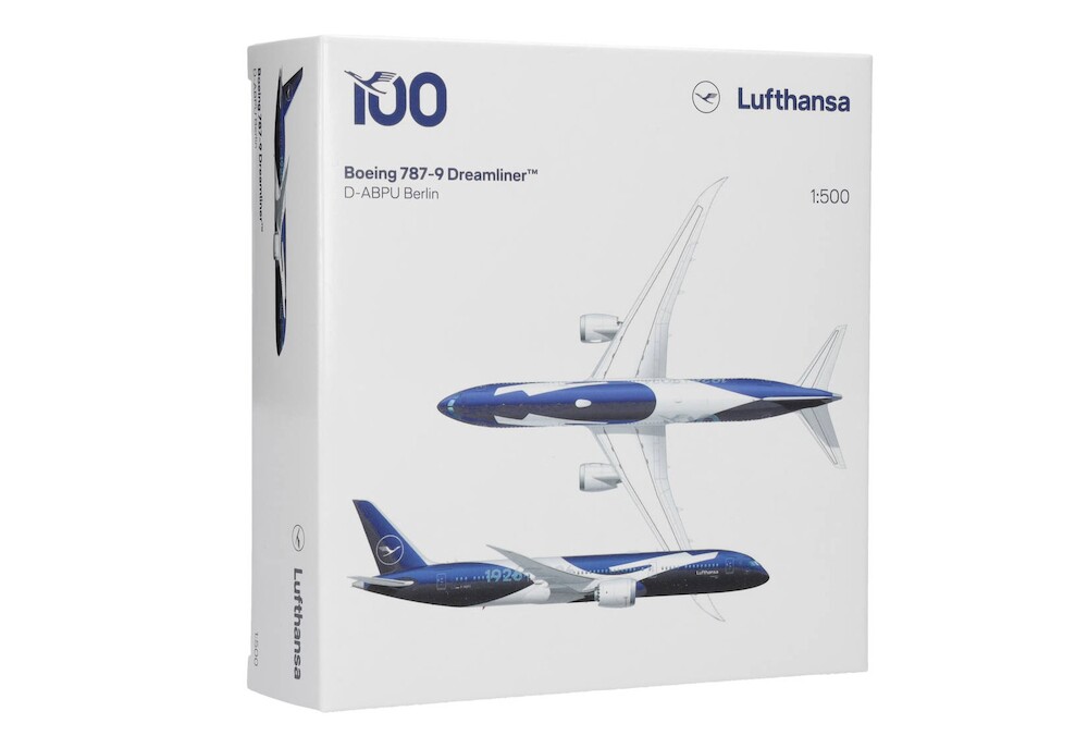 航空機・ヘリコプター BOEING787-9 DREAM LINER 1/100 Herpa Wings 538947 Boeing 787-9 Dreamliner Lufthansa 100 Jahre D-