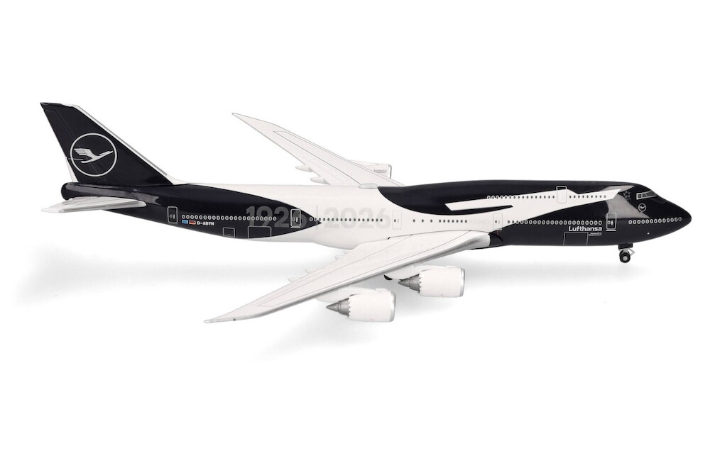 Herpa Wings 539500 Boeing 747-8 Lufthansa 100 years D-ABYN