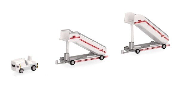 Airport Accessories Historic Stairs (2 st.) + tractor (1 st.) TWA 573122