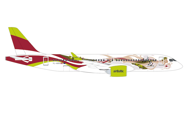 Airbus A220-300 airBaltic 50th A220 YL-ABX 573535