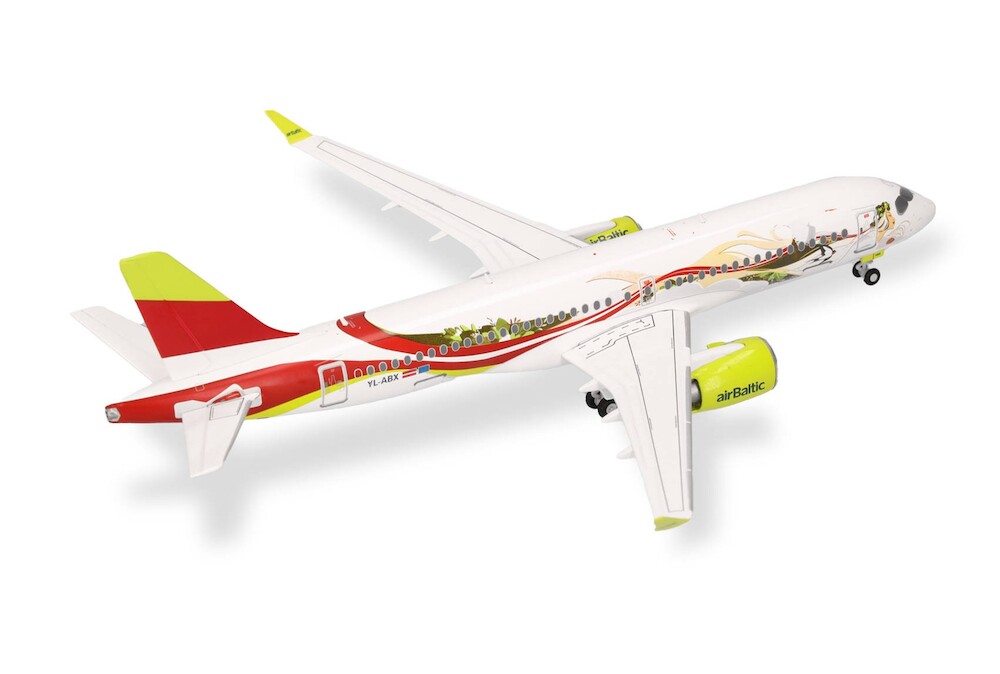 エアバス A220-300 1/400 herpa HERPA AIR BALTIC A220-300 1/400 100TH A220 NEW LIVERY (**)