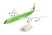 Boeing 707-300 Braniff solid lime green N7097