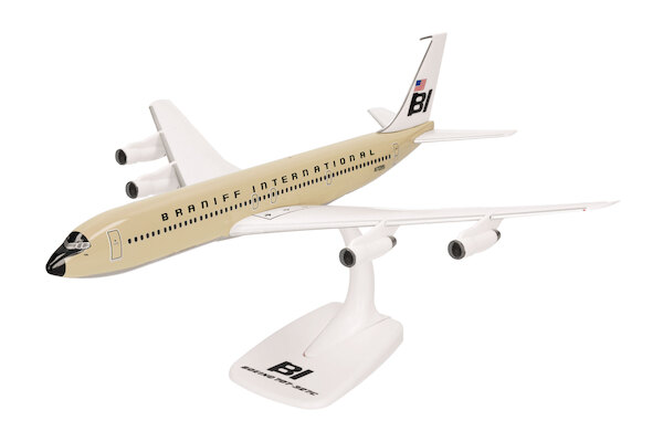 Boeing 707-300 Braniff solid beige N7095  614023