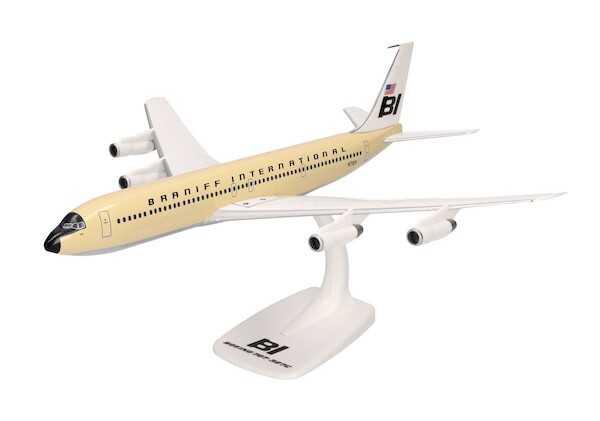 Boeing 707-300 Braniff solid beige N7095  614023