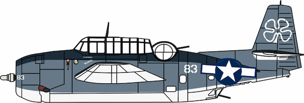 Grumman Avenger “Blopsy” - Composite Squadron 76, USS Petrof Bay 1945 – White 83  OXAC132