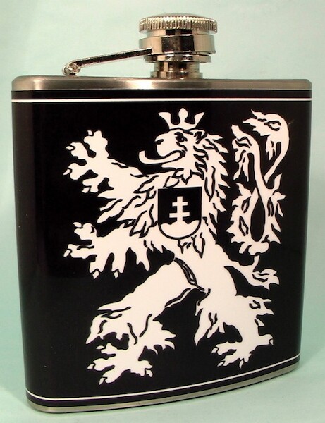 Stainless steel Hip Flask Czech lion 020