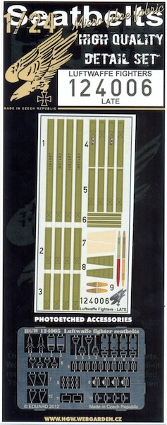 Luftwaffe Fighter Seatbelt set (late)  HGW124006