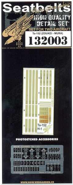 Focke Wulf TA152H-1 Seatbelt set (Zoukei-Mura) HGW132003
