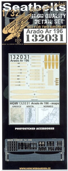 Arado Ar196 Seatbelts plus maps (Revell)  HGW132031