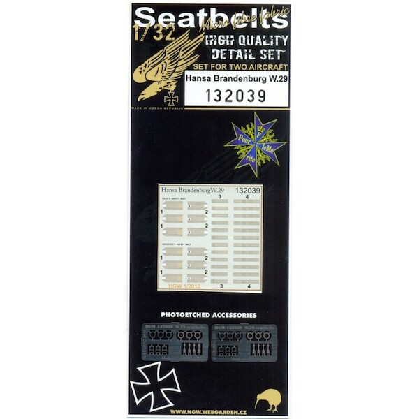 Hansa W29 Seatbelt set (Wing Nuts) HGW132039