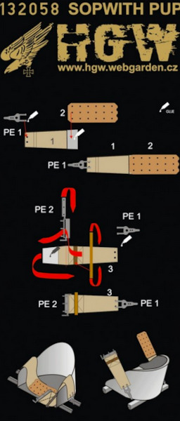 Sopwith Pup Seatbelt and Buckles (Wingnuts) HGW132058
