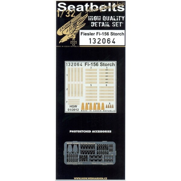 Fi156 Storch Seatbelt set (Hasegawa)  HGW132064